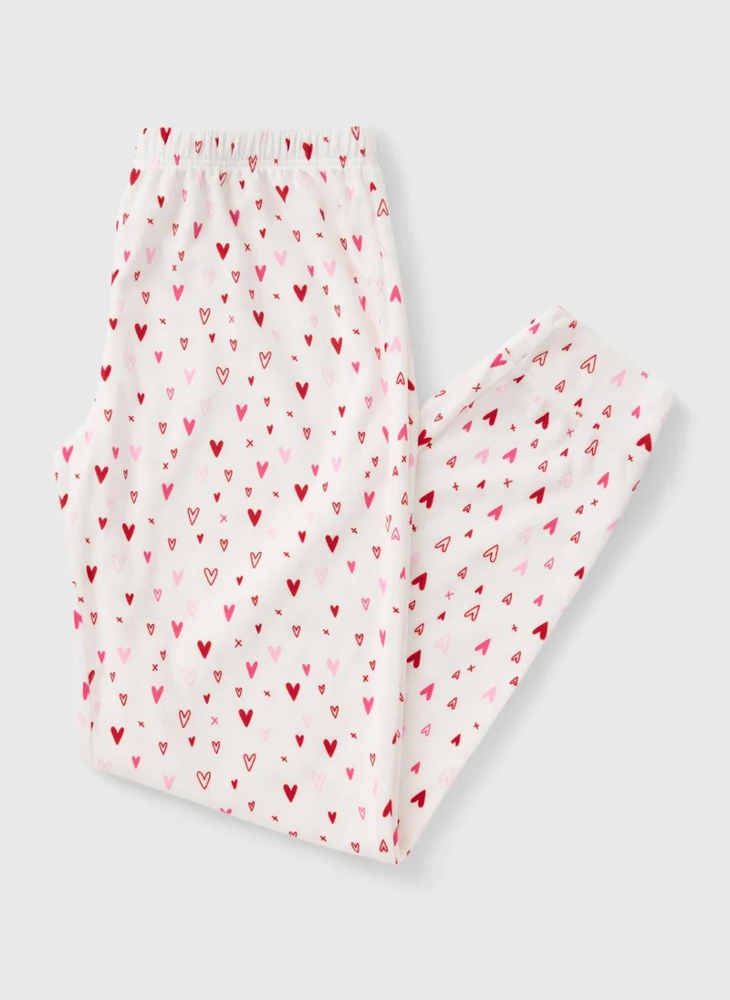 ماتلان Cream Heart Fleece Pyjama Bottoms